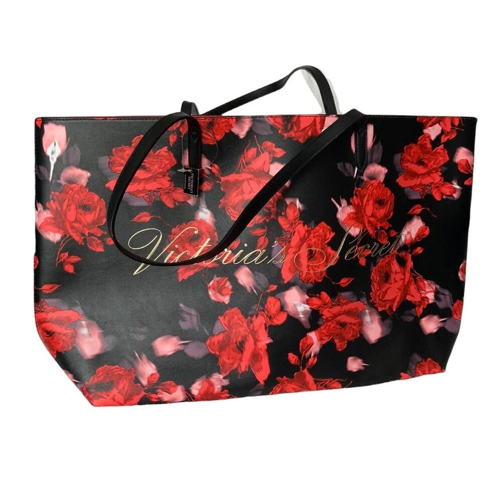 NWT Victoria's Secret Limited Edition 2019 Large Red Floral Rose Tote Bag